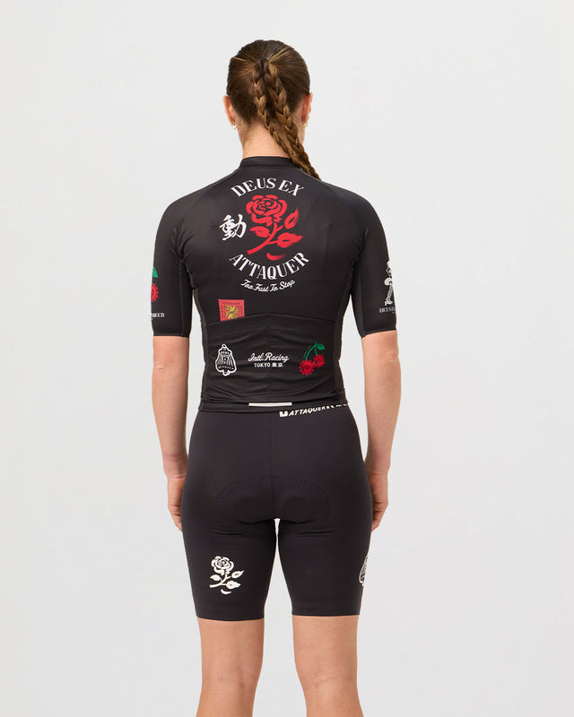 Deus Ex Attaquer Rose Womens Jersey - Black