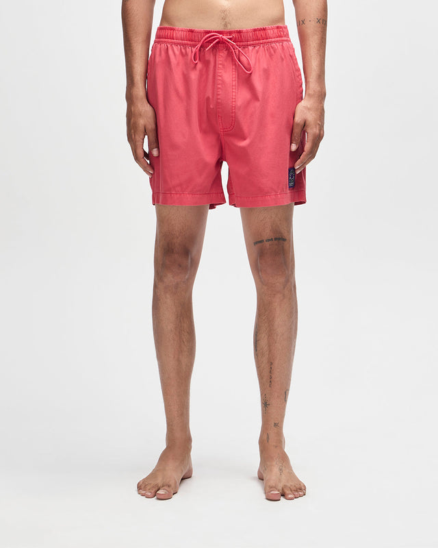 D261MBS516-SandbarGarmentDyedShort-MelonRed
