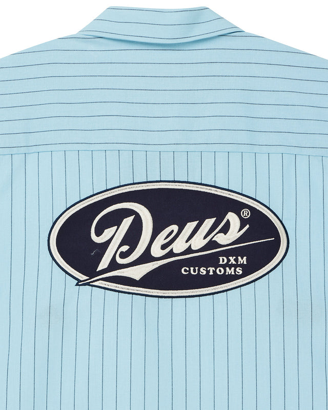 Forecourt Stripe Shirt - Sky Blue