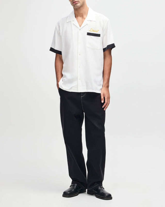 Hisssterical Bowling Shirt - Vintage White