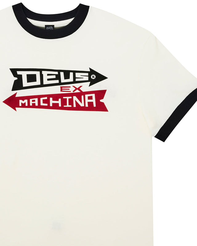 Arrows Ringer Tee - Pristine White