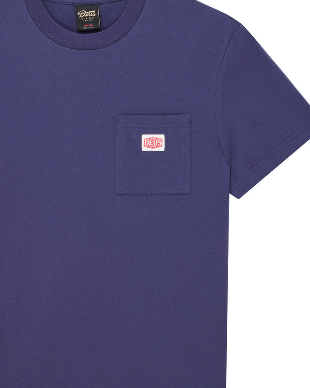 Camiseta de bolsillo con piezas y servicio - Azul francés