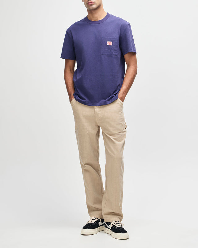 Camiseta de bolsillo con piezas y servicio - Azul francés