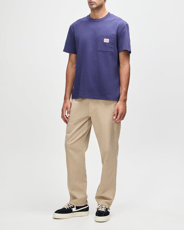 Camiseta de bolsillo con piezas y servicio - Azul francés