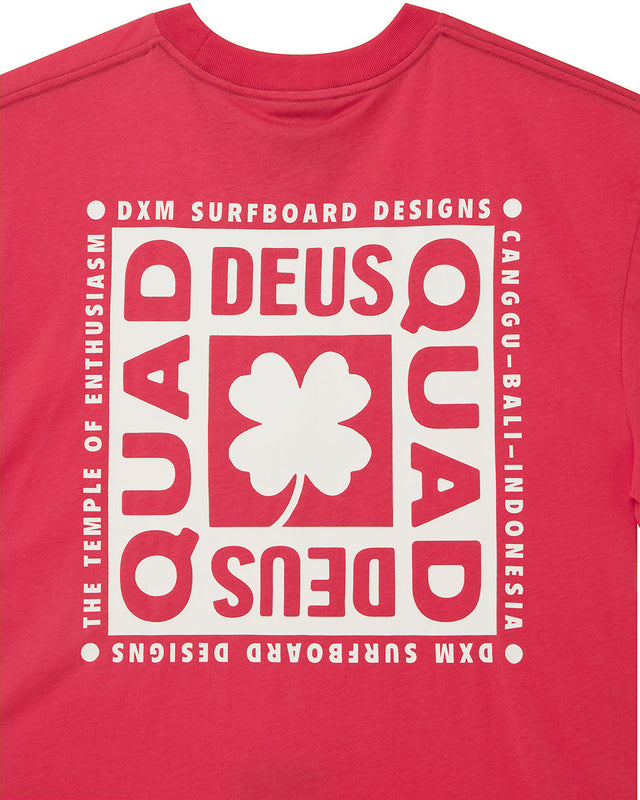 Quad Tee - Melon Red