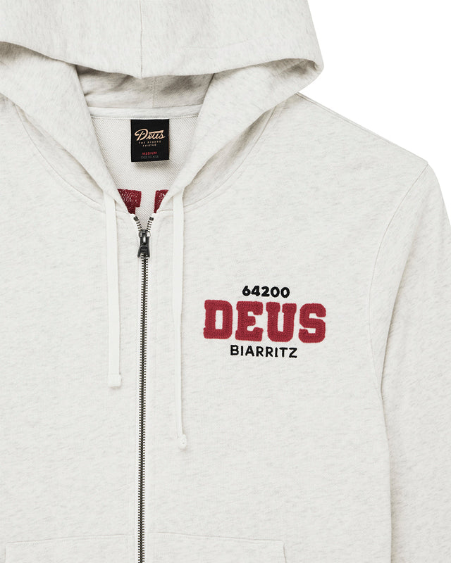 Buck Up Zip Hoodie - Lt Grey Marle