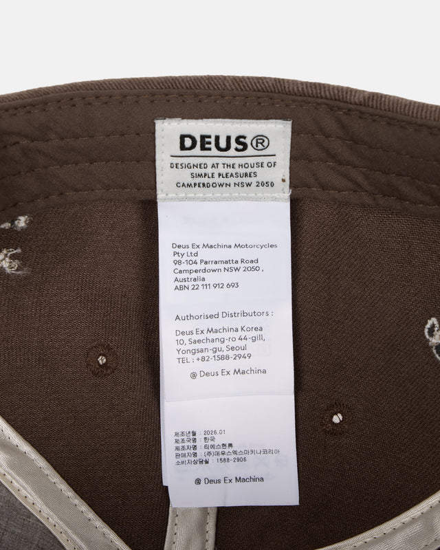 Emblem College Address Cap - Brown