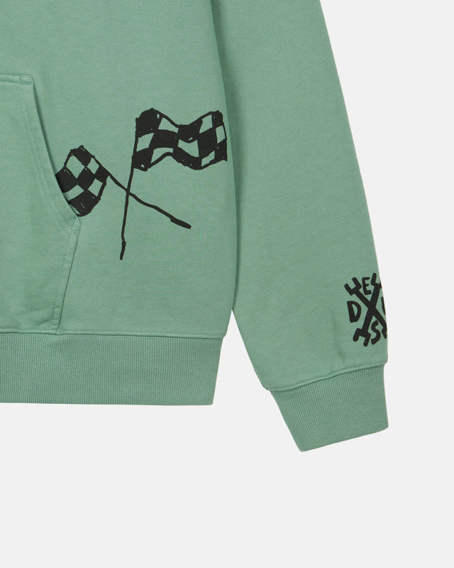 Doodle Dyed Hoodie - Green