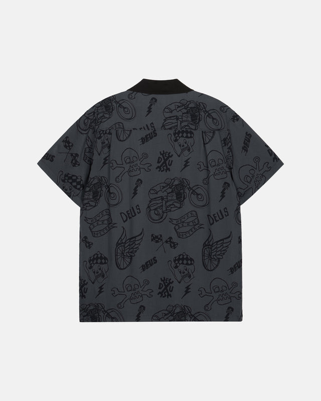 D261USH220 Doodle SS Shirt- Black