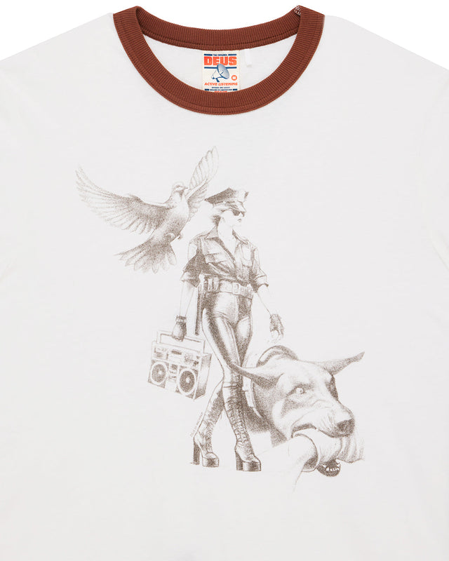 Camiseta Beat Down - Blanco sucio