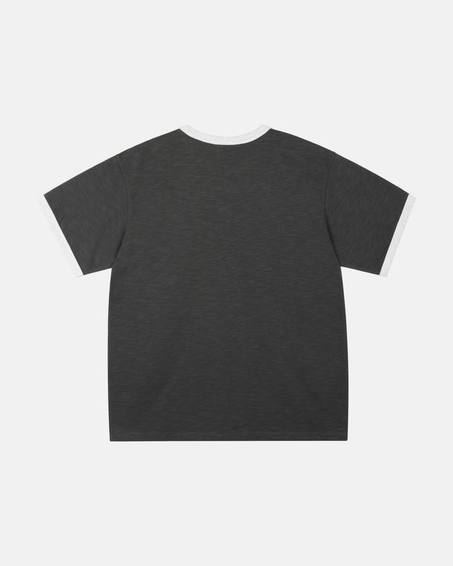 Winglet Ringer Tee - Charcoal