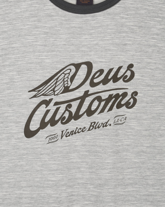 Winglet Ringer Tee - Grey Marle