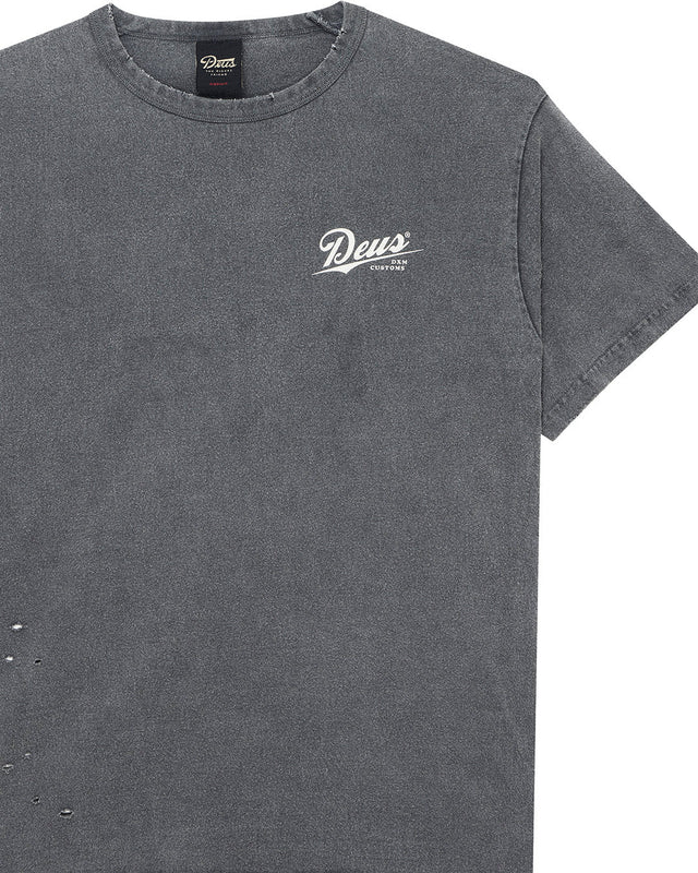 Damaged Dyed Tee - Charcoal