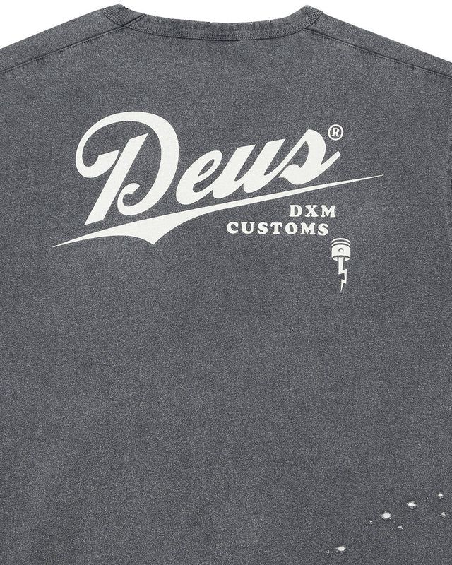 Damaged Dyed Tee - Charcoal