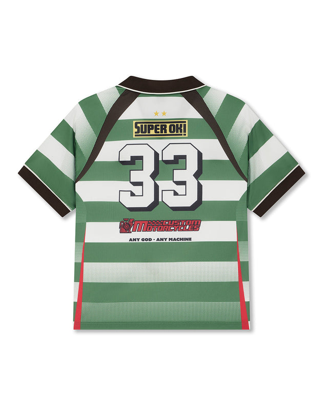 Deus Ex Machina - Stripe Ss Moto Jersey - Green