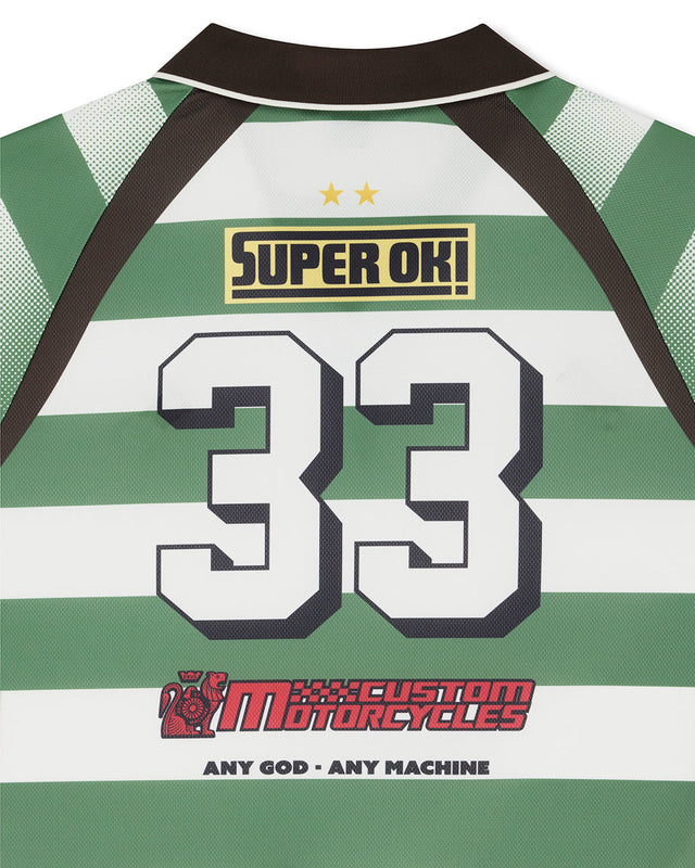 Deus Ex Machina - Stripe Ss Moto Jersey - Green