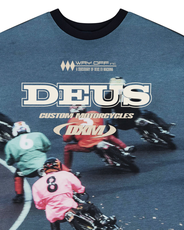 Deus Ex Machina - Enduro Photo Short Sleeve Jersey - Blue
