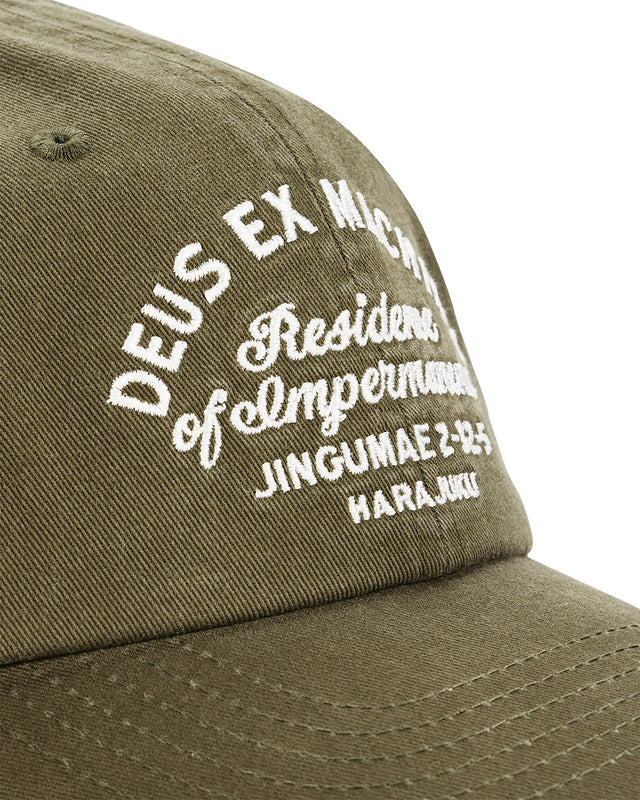 Harajuku Sign Dad Cap - Olive Green