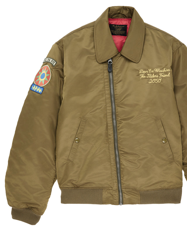 Monty Flight Jacket - Olive Green