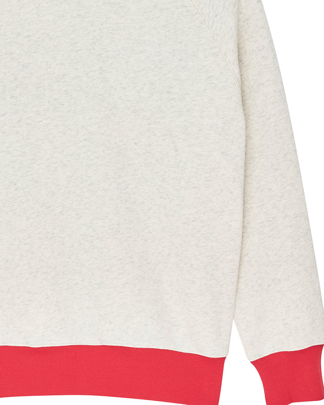 All Others Half Zip Sweat - Light Grey Marle