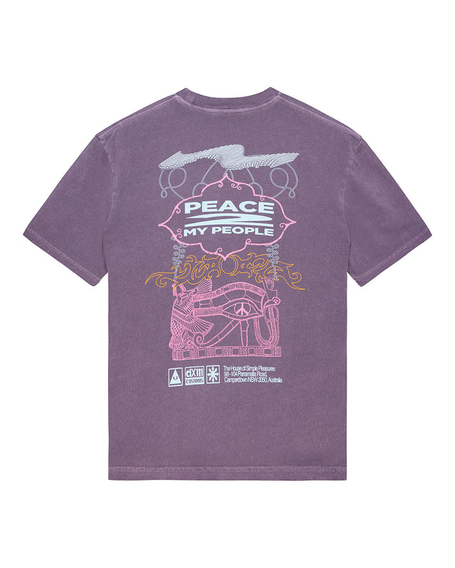 Easy Peacey Tee - Anthracite Grey