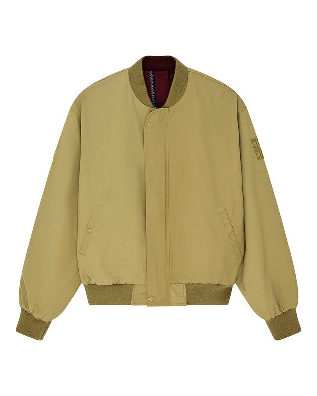 Pendula Reversible Jacket - Willow Green-Blanket Red