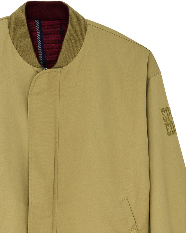 Pendula Reversible Jacket - Willow Green-Blanket Red