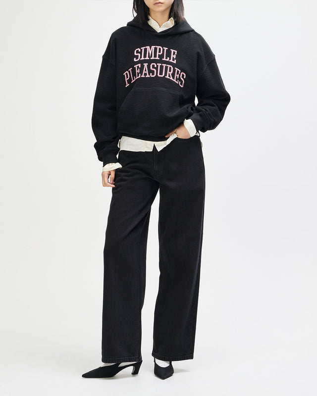 Drift Line Wide Jean - Washed Black