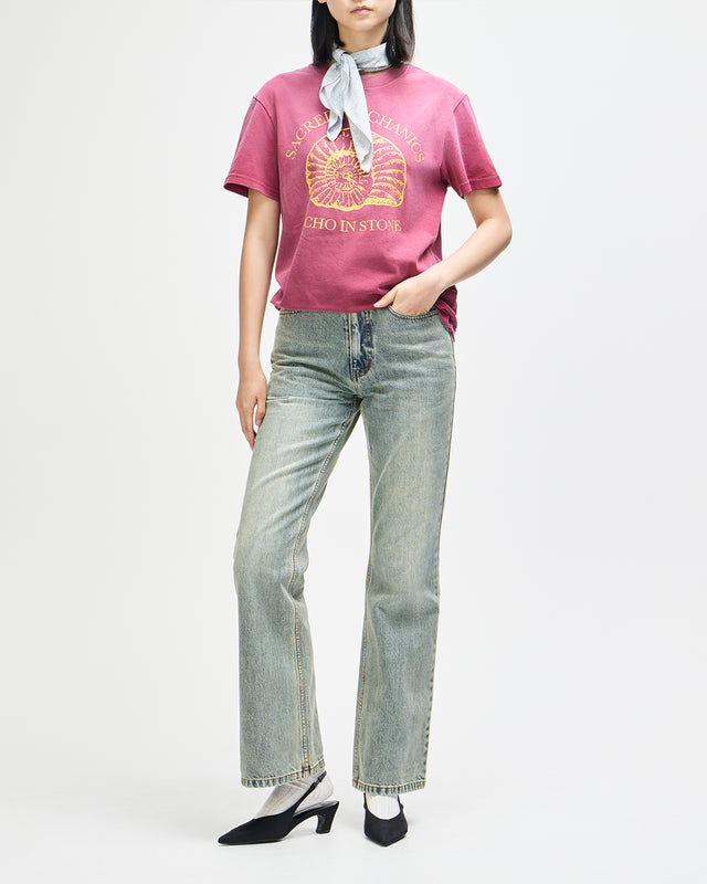 Curve Line Bootcut Jean - Dirty Denim