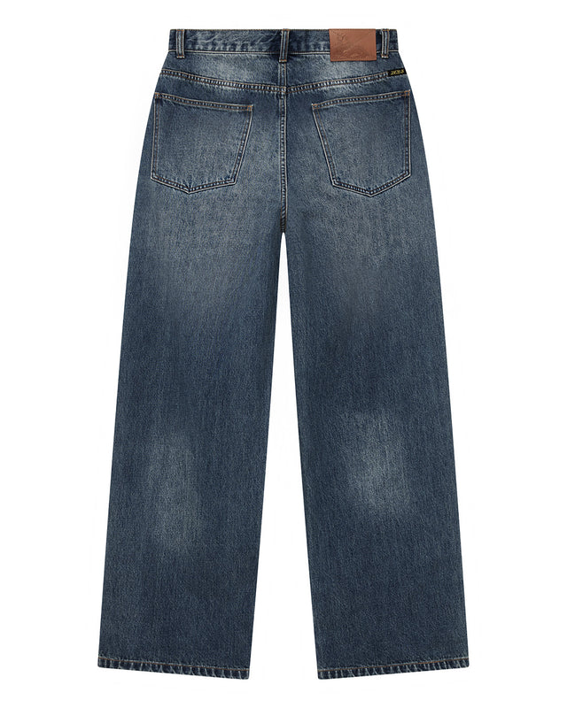 Drift Line Wide Jean - Mid Indigo