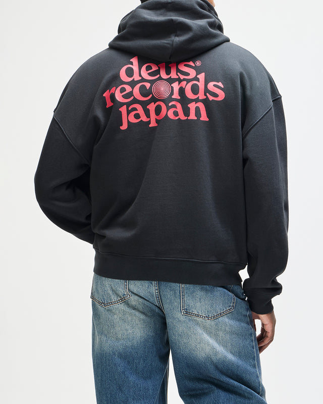 Strata Zip Hoodie - Black