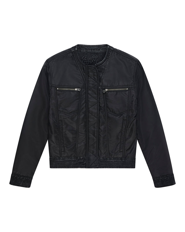 Br 163 Reversible Denim Jacket - Phantom-Black