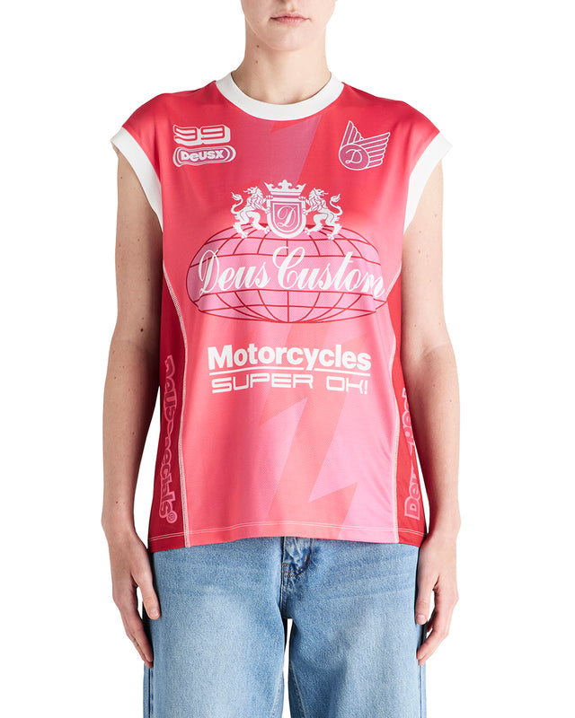 Project Mayhem Moto Tank - Cherry