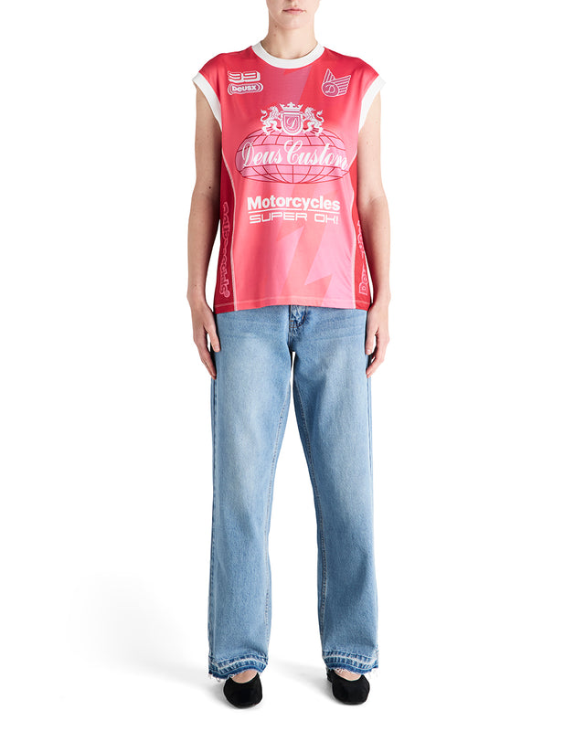 Project Mayhem Moto Tank - Cherry