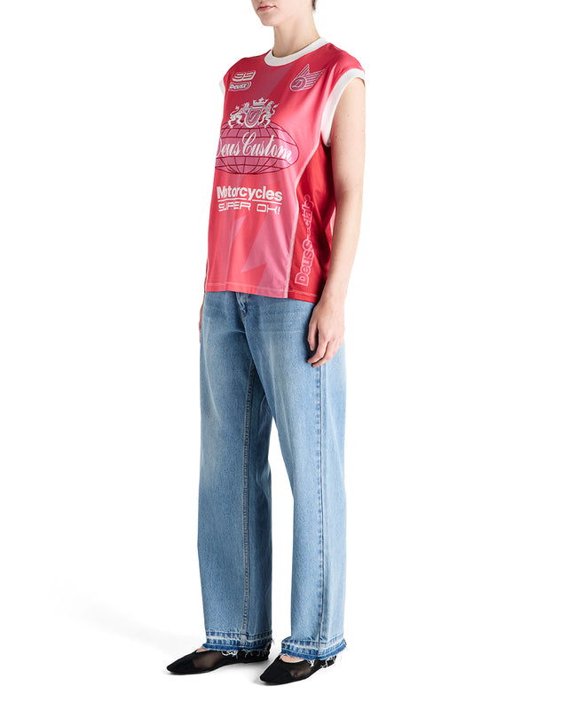 Project Mayhem Moto Tank - Cherry