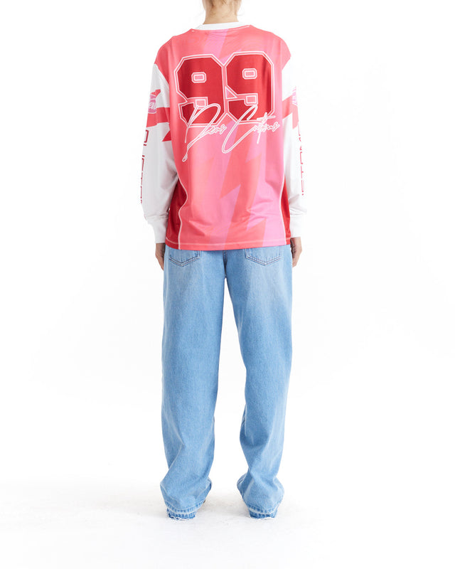 Thunder LS Moto Top - Cherry