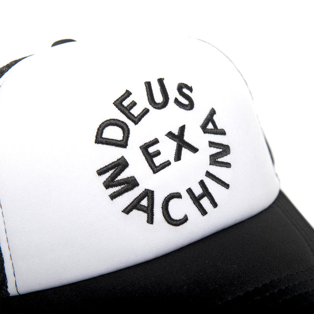 Circle Logo Trucker Hat - Black-White