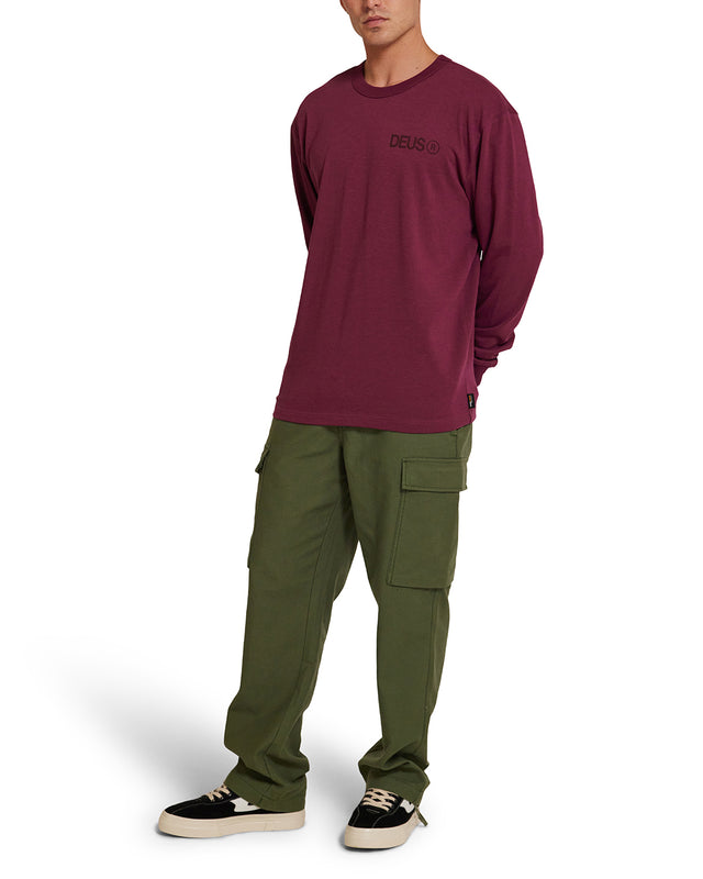 Beams Ls Cordura Tee - Rhodo