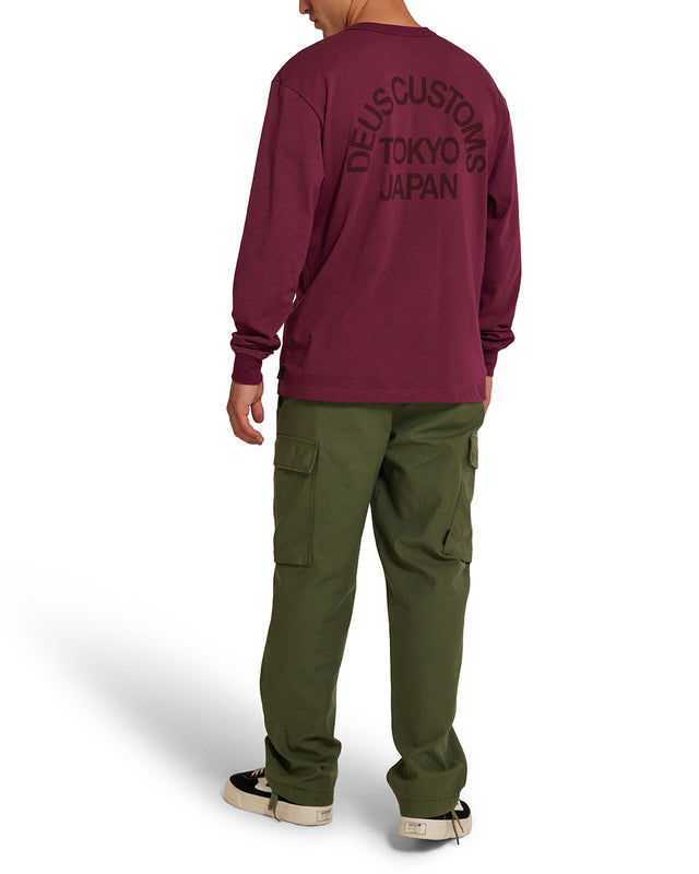 Beams Ls Cordura Tee - Rhodo