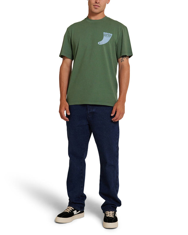 Camiseta de una sola aleta - Hillside Green
