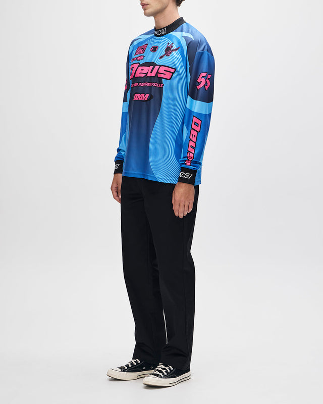 Camiseta Pledge Moto - Azul Eléctrico