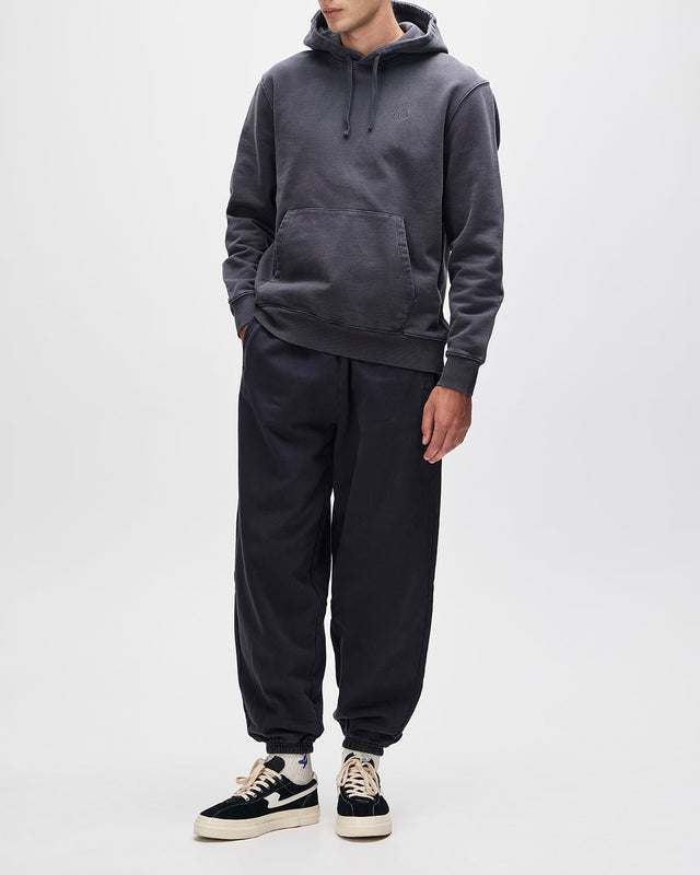 Shield Garment Dyed Track Pant - Black