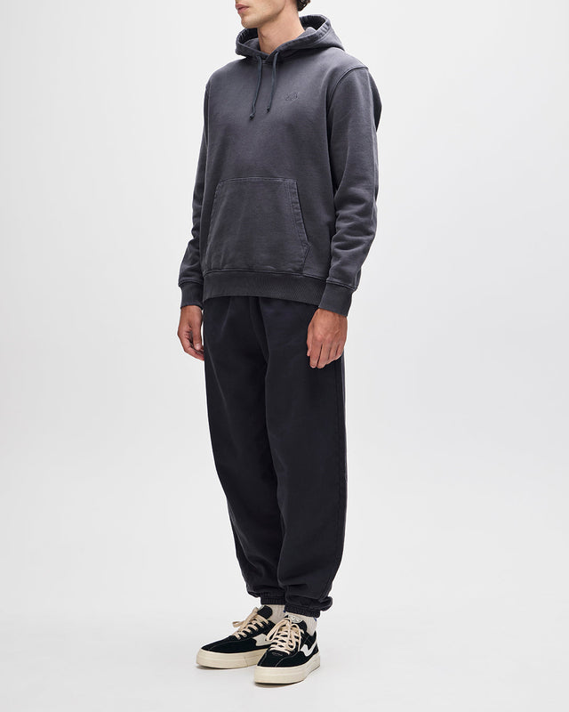 Shield Garment Dyed Track Pant - Black