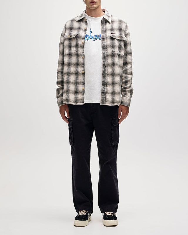 Too Busy To Work Check Shirt - White Check