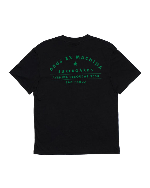 Sao Paulo Surf Address Tee - Black