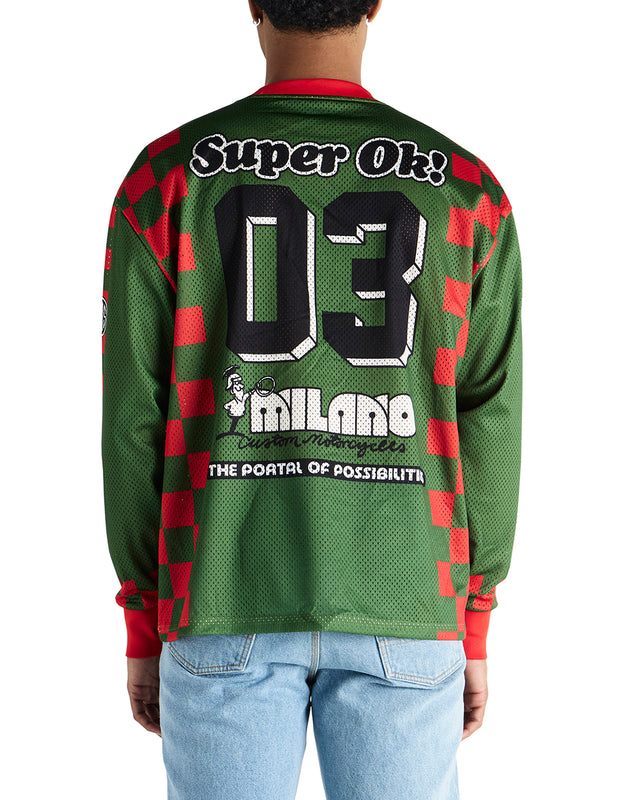 Overlap Moto Jersey - Green Bee