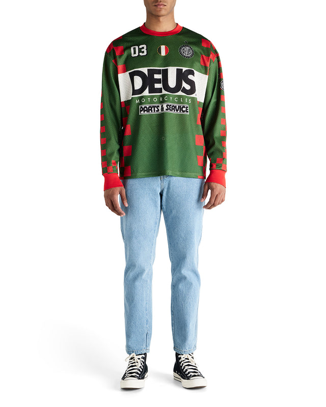 Overlap Moto Jersey - Green Bee