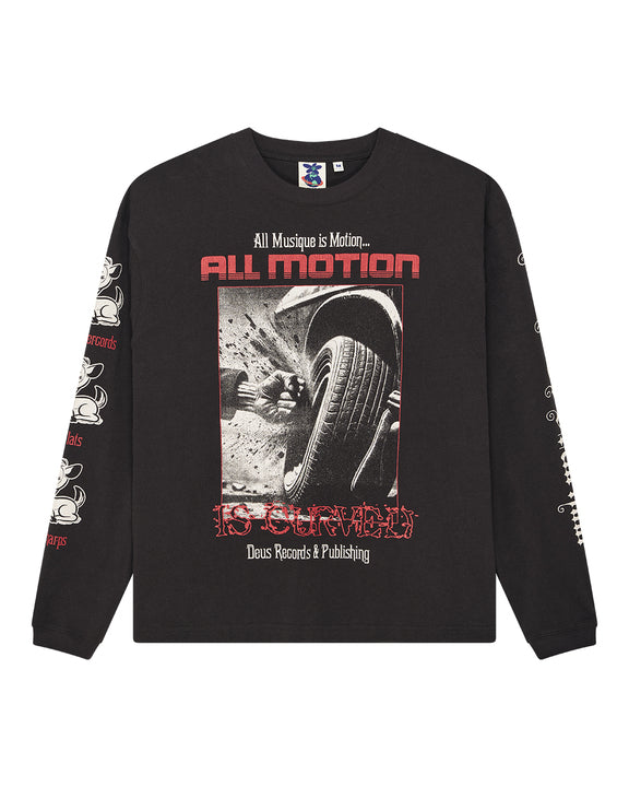 Dancing Ghost Ls Tee - Anthracite